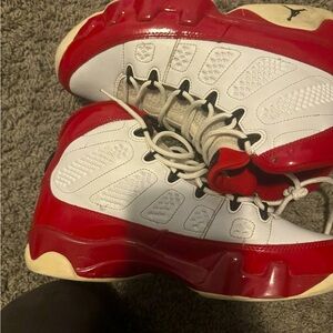 Jordan 9s red and white